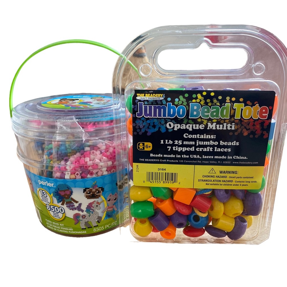 PERLER Fuse Bead Kit, 8500 pieces and JUMBO Bead Tote